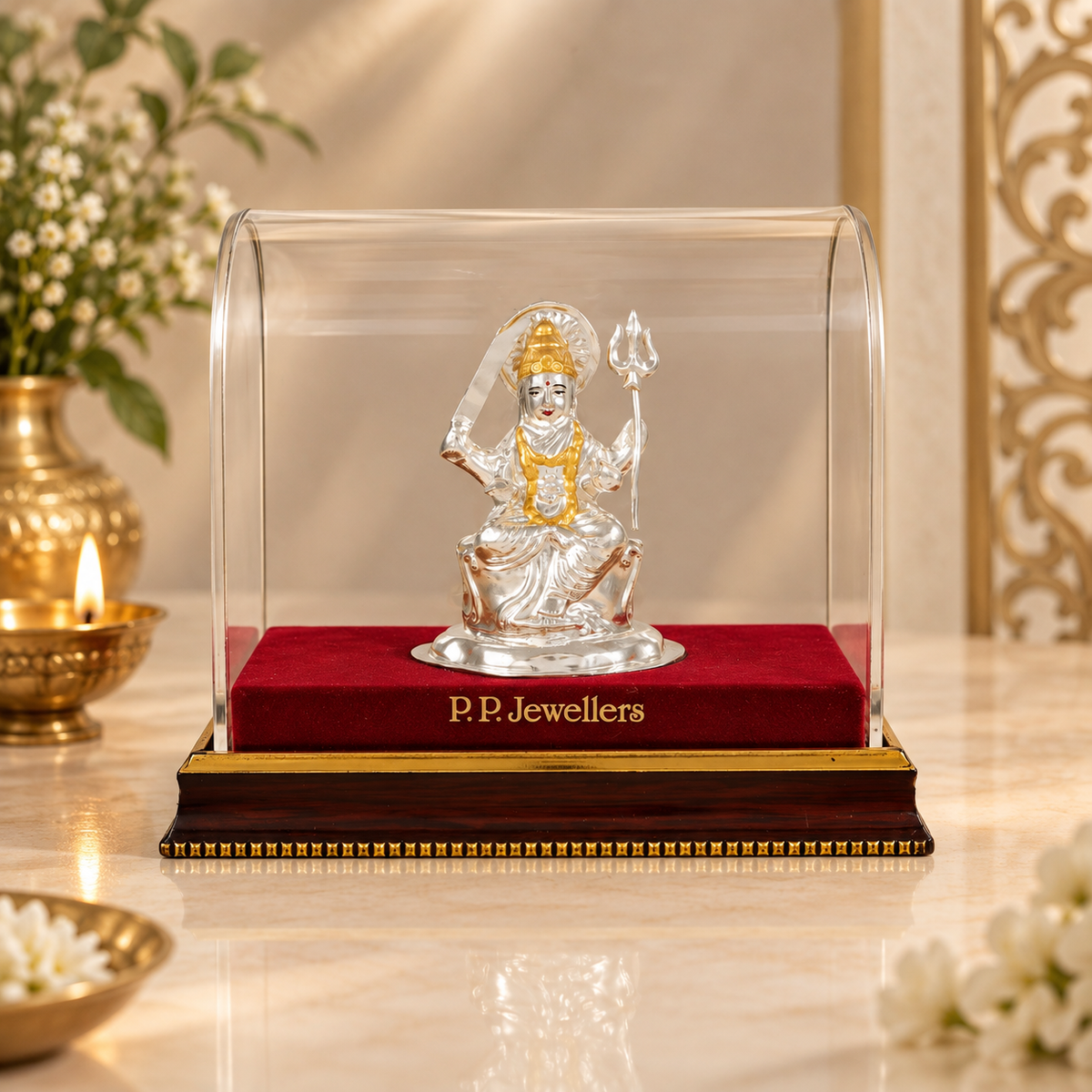 Veer Bhavani Trishul Silver Idol