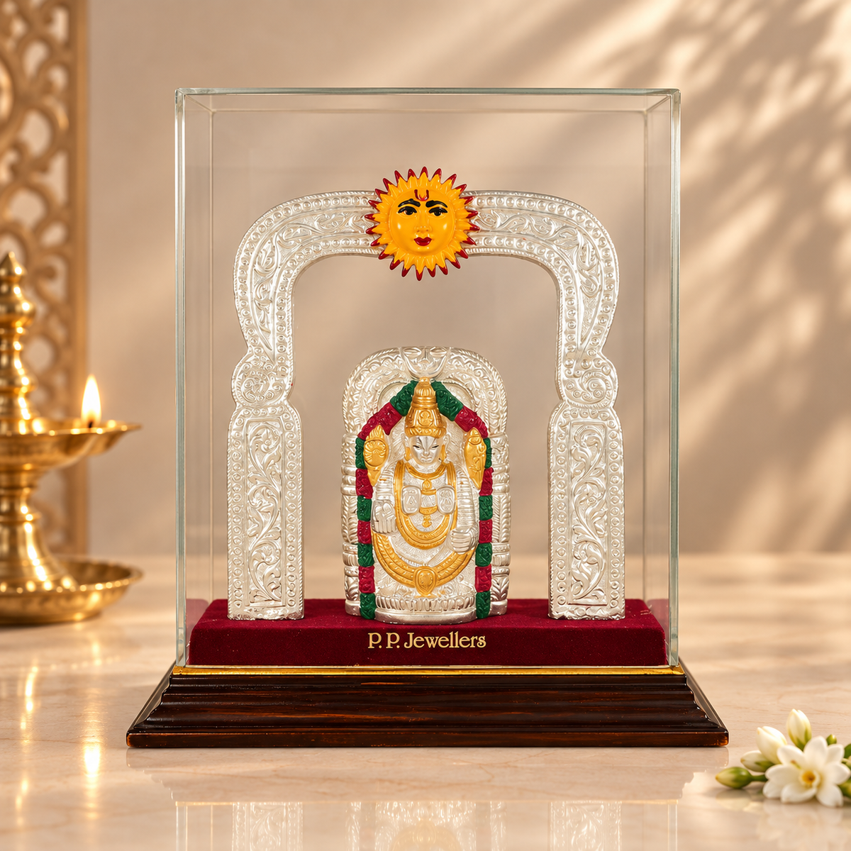 Surya Dwar Tirupati Balaji Silver Idol