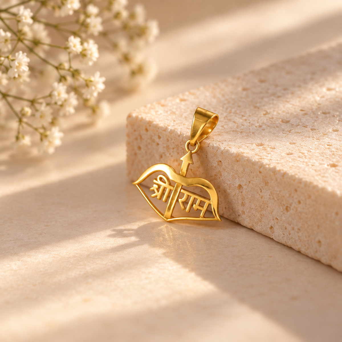 Shree Ram Dhanush Gold Pendant