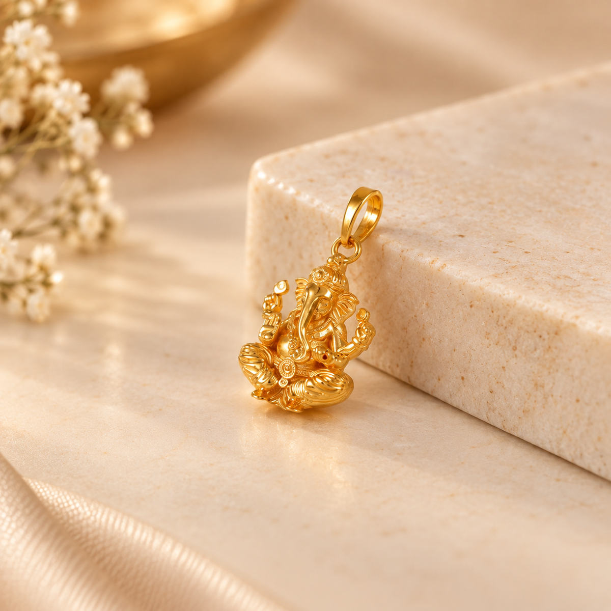Vakratunda Gold Pendant For Him