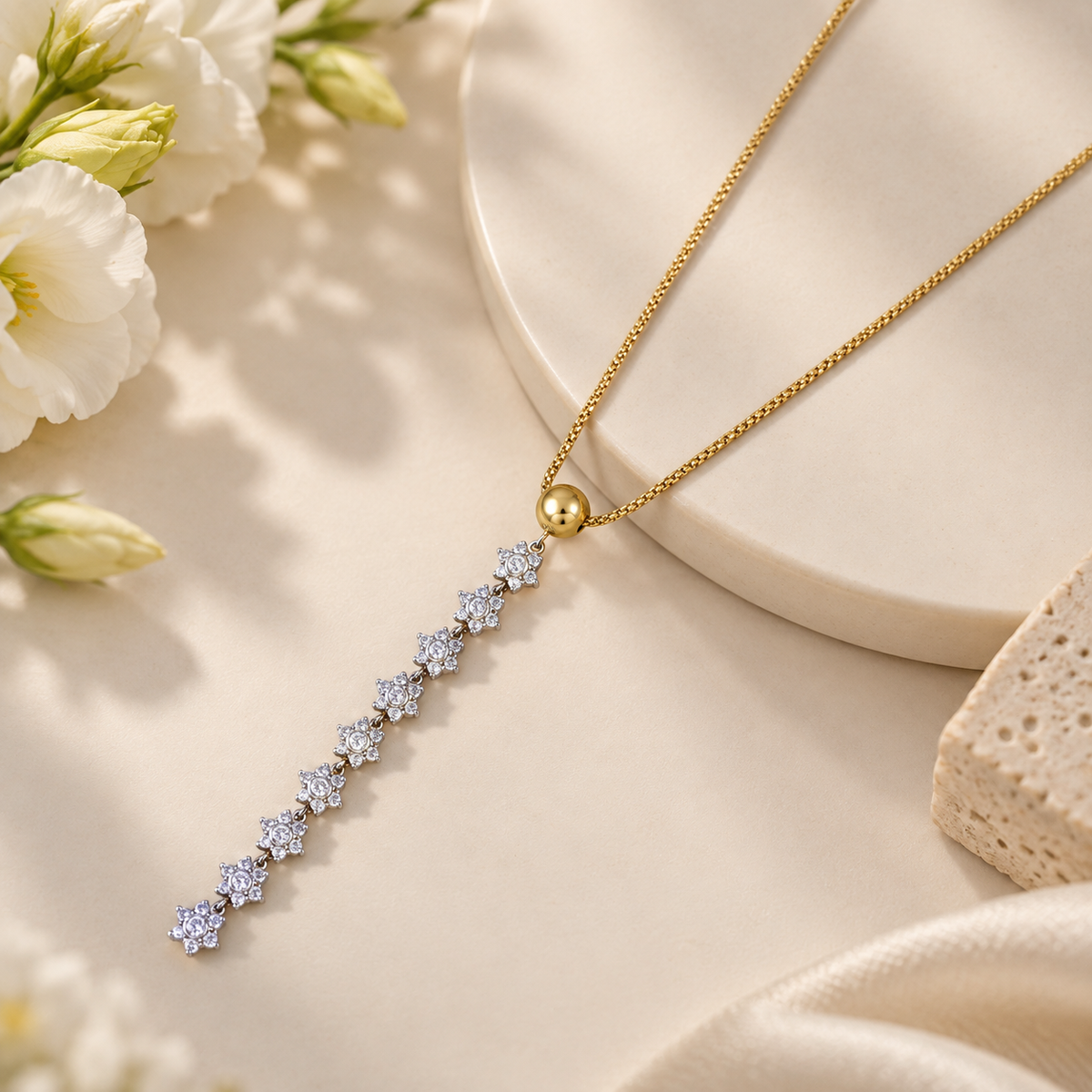 Yashvi Blossom Drop Gold Chain