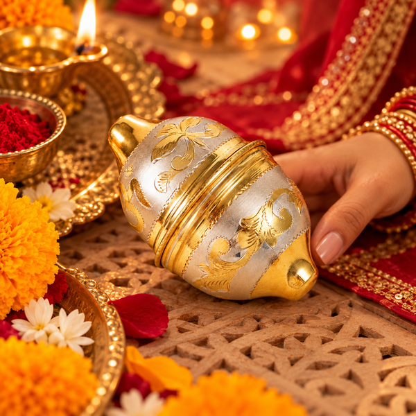 Divine Om Silver Nariyal