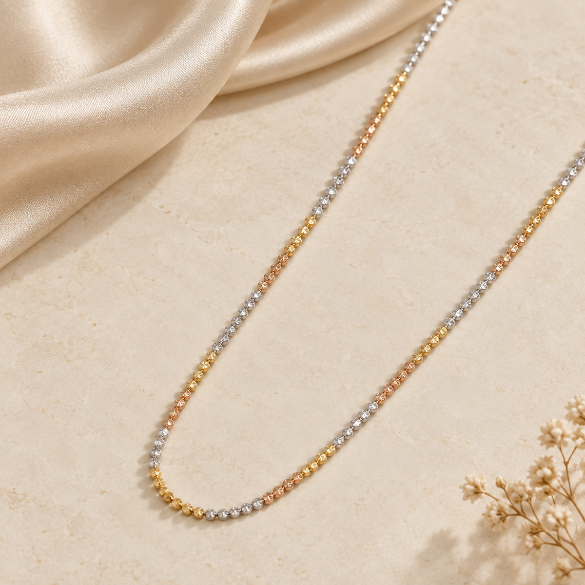 Eesha Harmony Bead Silver Chain
