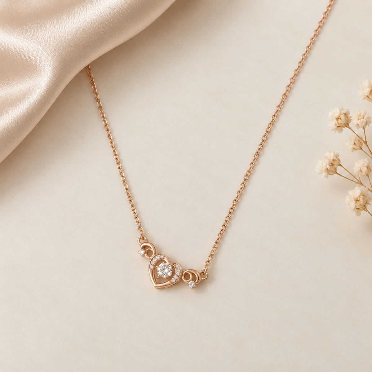 Ishani Eternal Heart Silver Chain