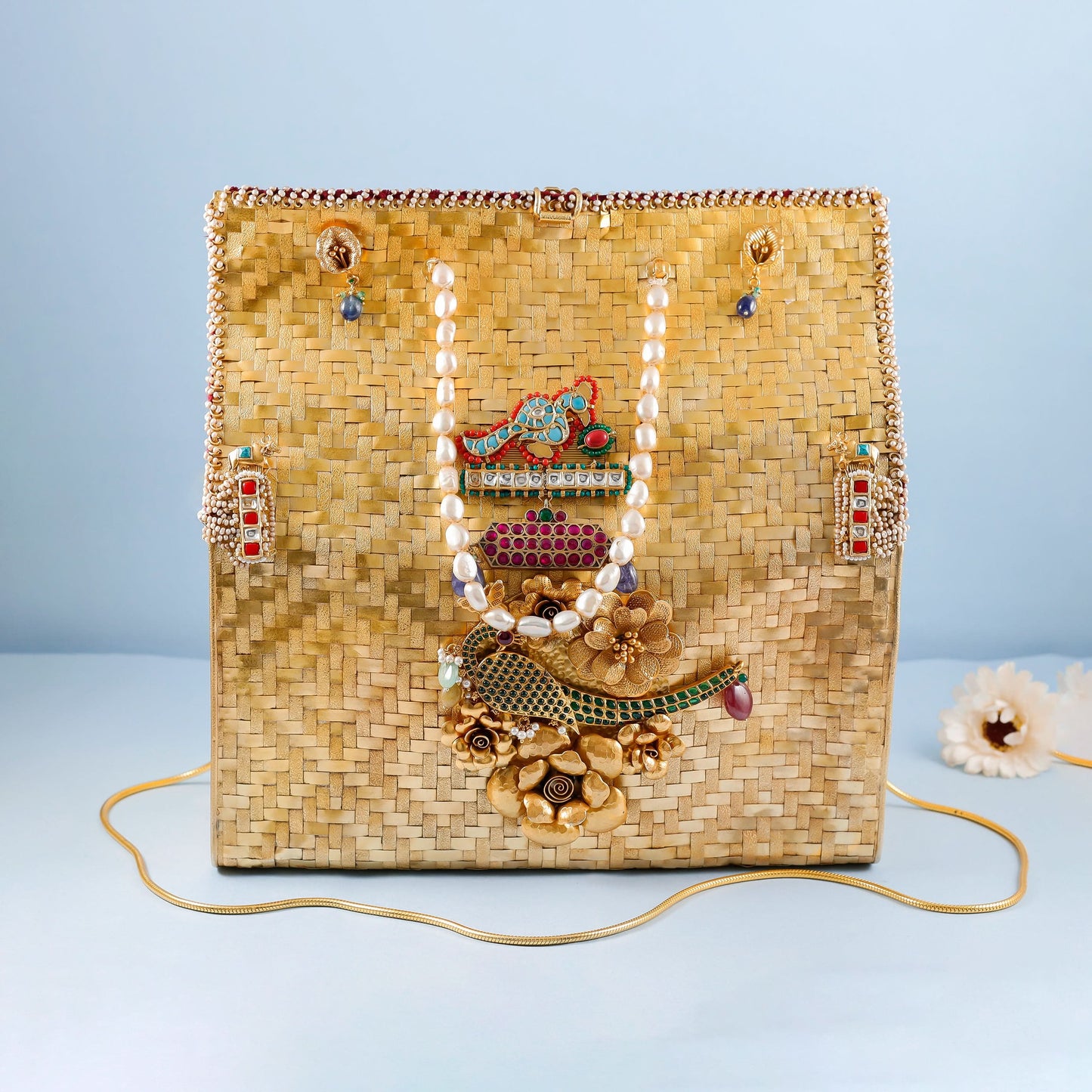 Traditional Golden Plated Silver Purse