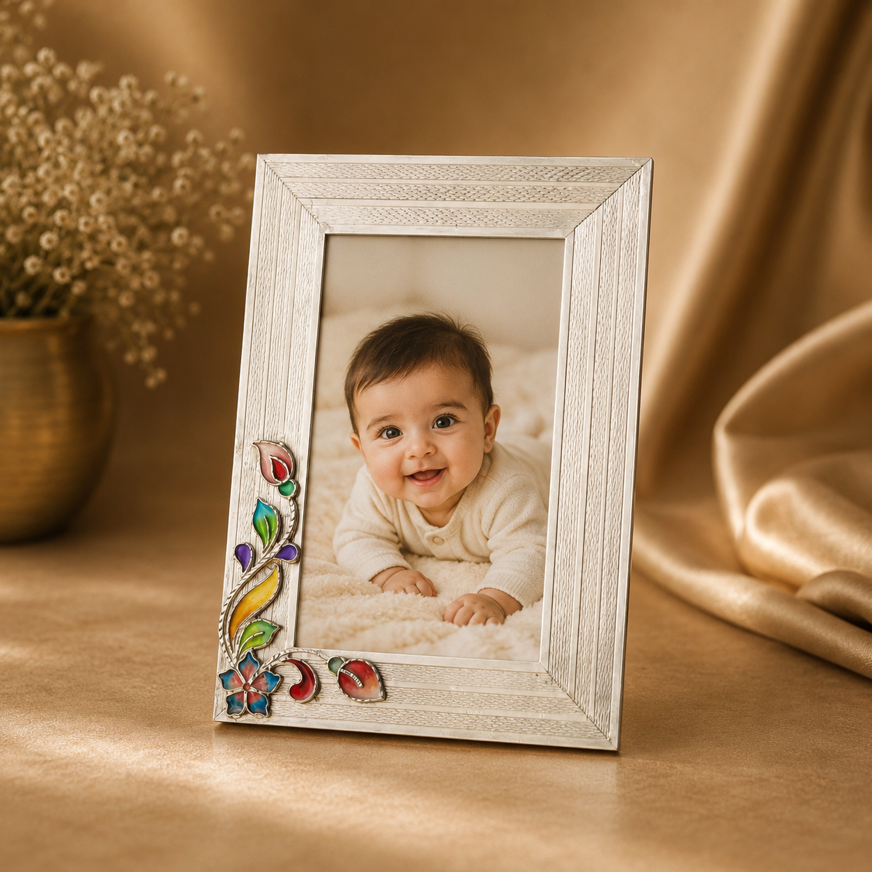 Garden Charm Silver Photo Frame