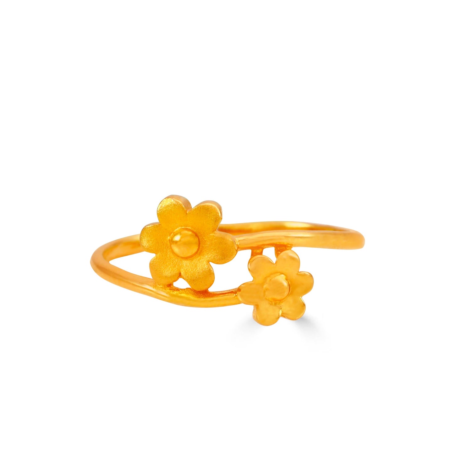 Lily Floral Elegance Design Gold Ring