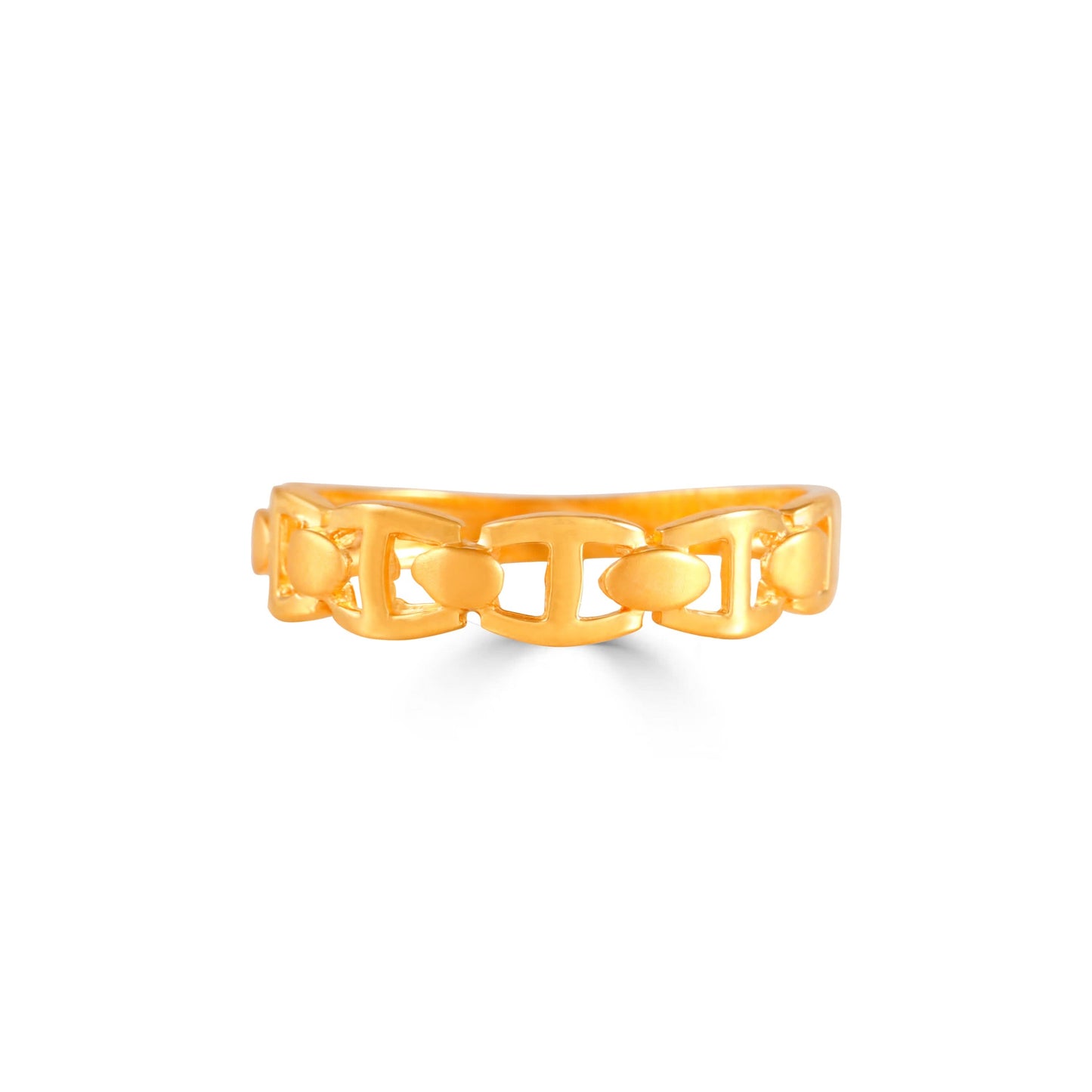 Sara Golden Leaf Motif Gold Ring