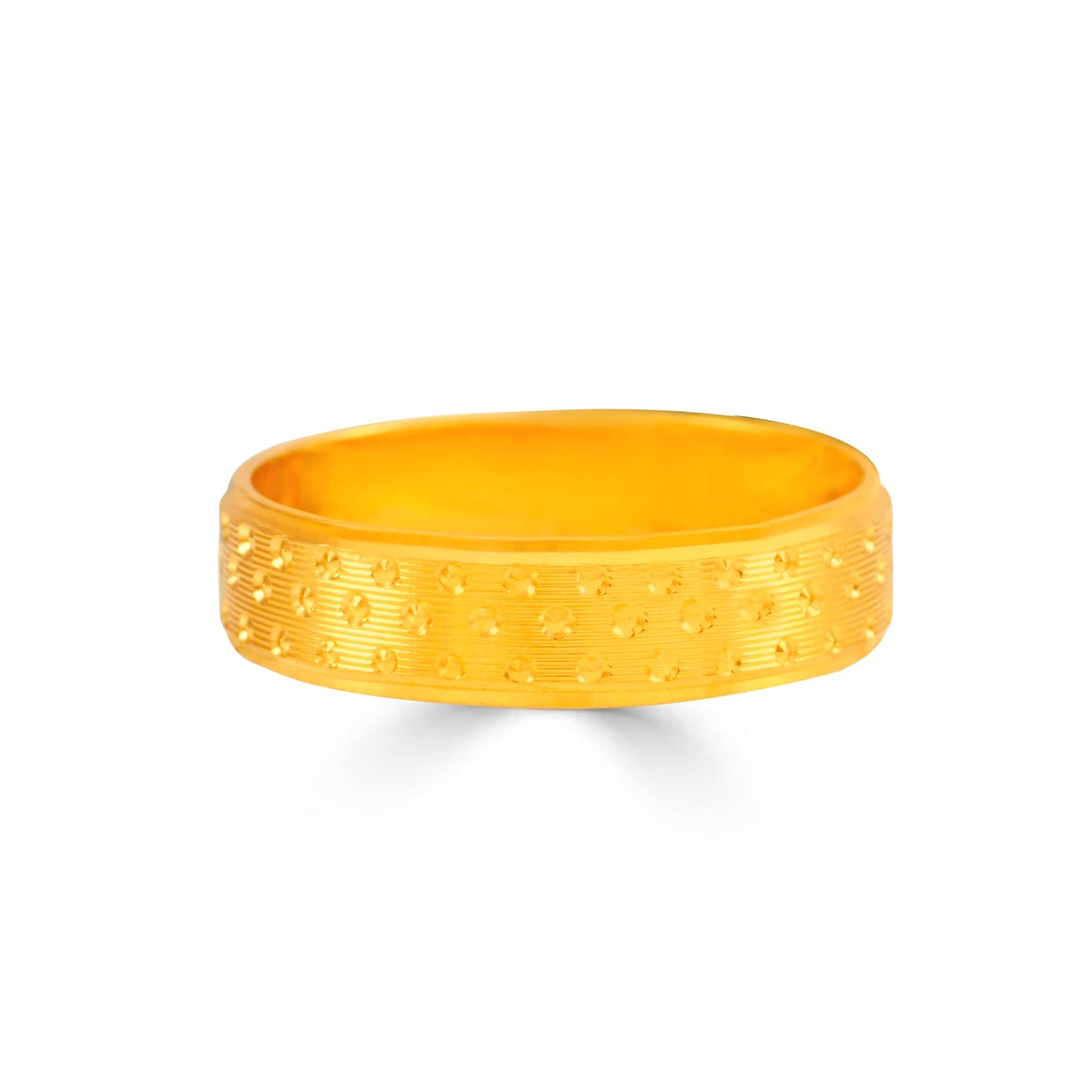 Meera Radiant Patterned Gold Design Band-Ring