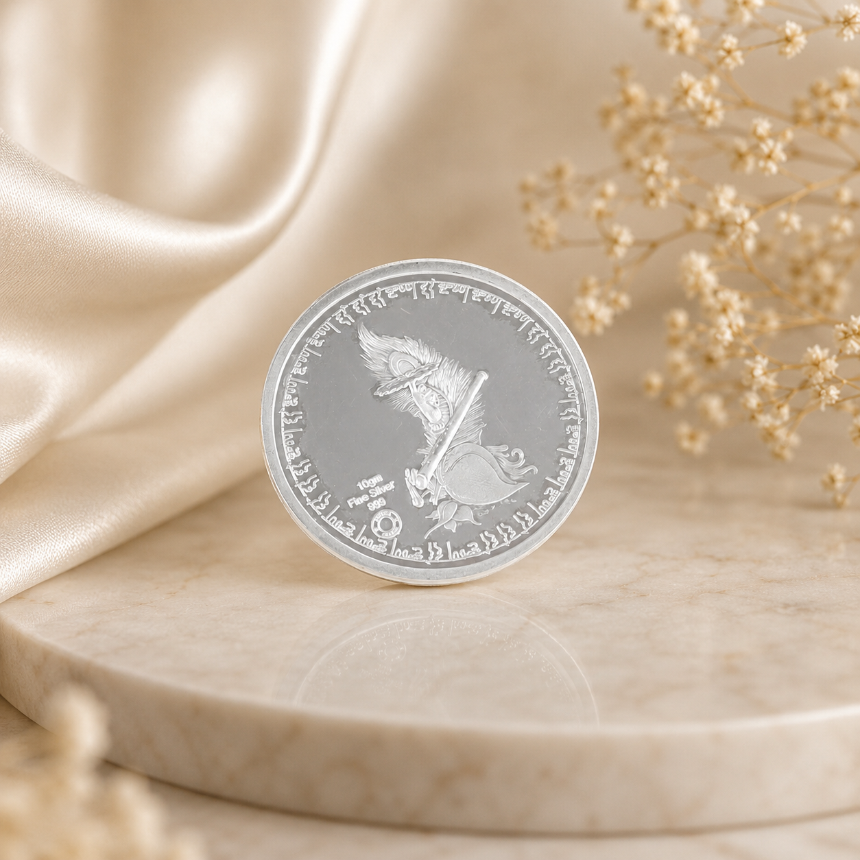 Radha Krishna 10Gm Silver Coin