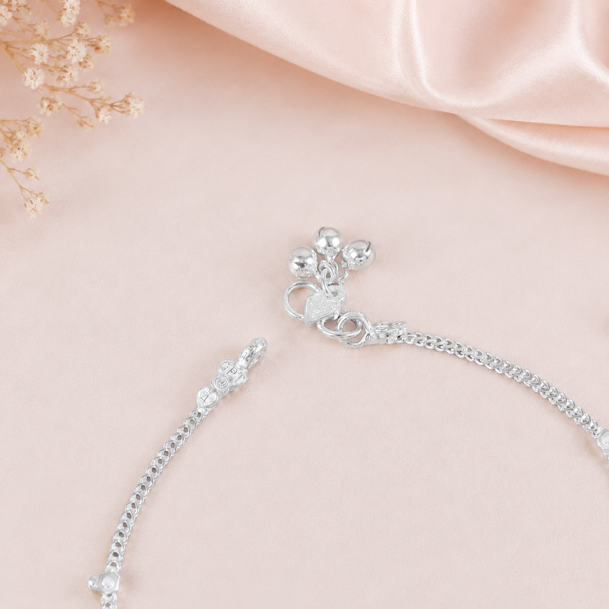 Shubhra Elegance Silver Anklets
