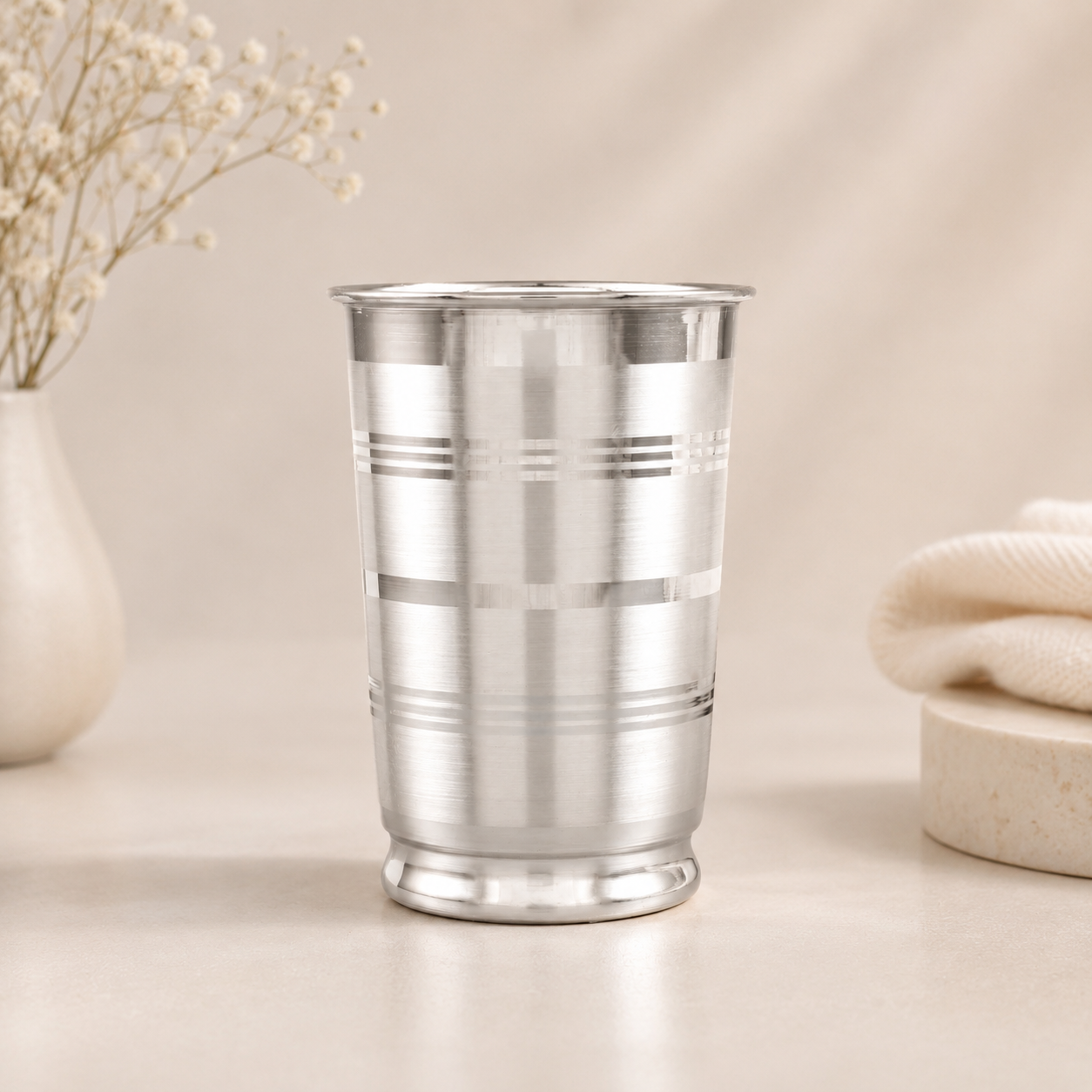Luxury Matte Silver Glass