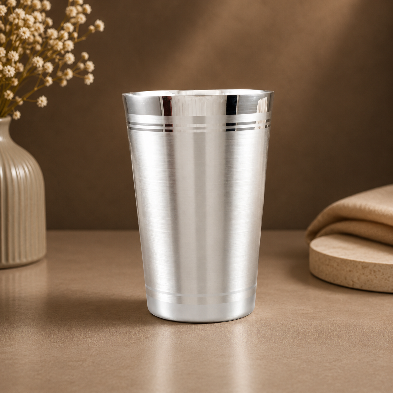 Premium Dual Line Silver Glass