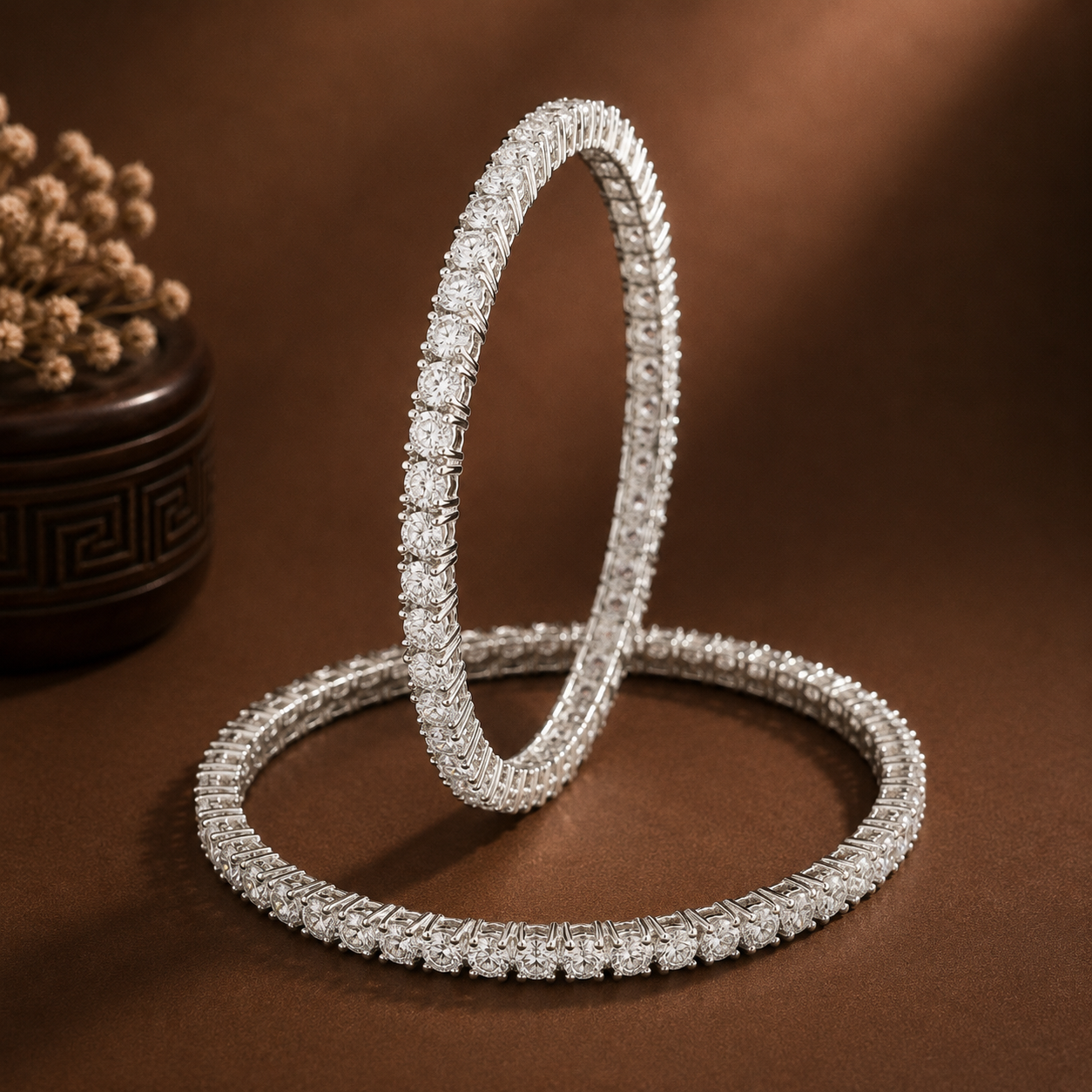 Kaviya Silver Bangles