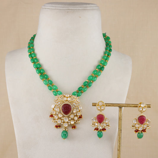 Krishna Victorian Silver Necklace Set