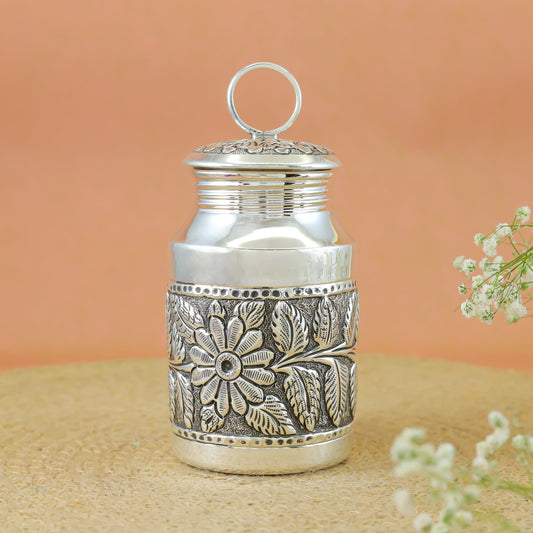 Imposing Antique Silver Jar