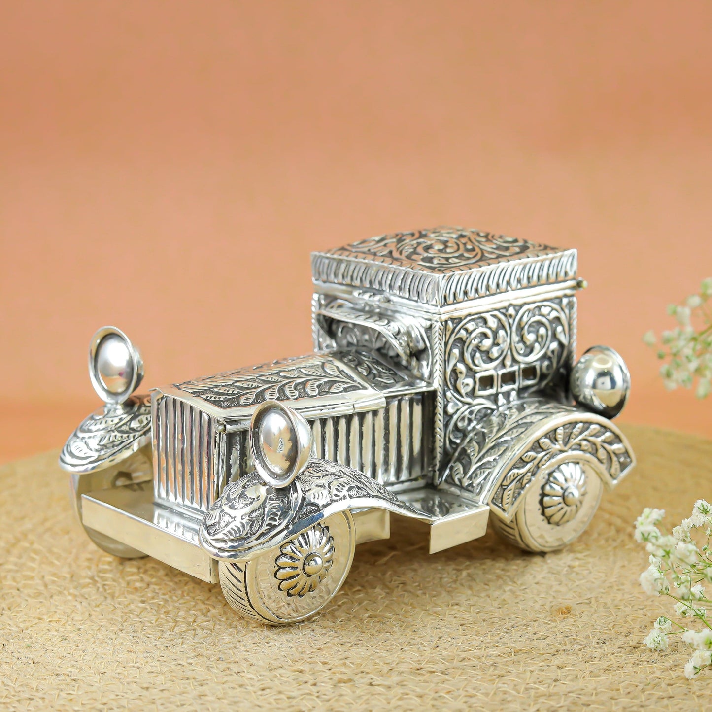 Antique Fancy Silver Car