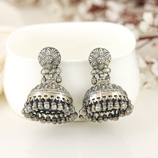 Diya Dazzling Silver Earrings
