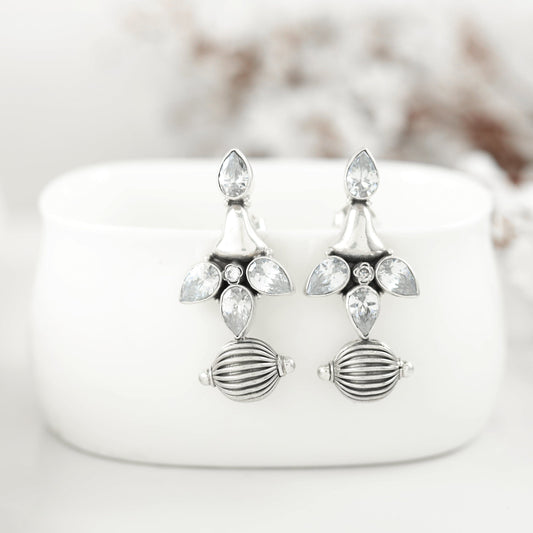 Amelia Gleaming Silver Earrings