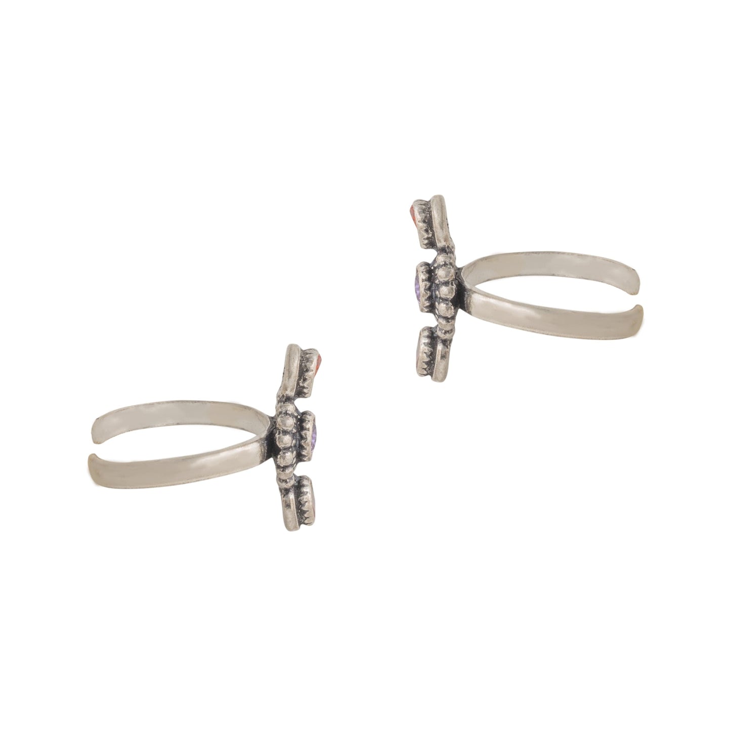 Aanvi Regal Silver Toe Rings