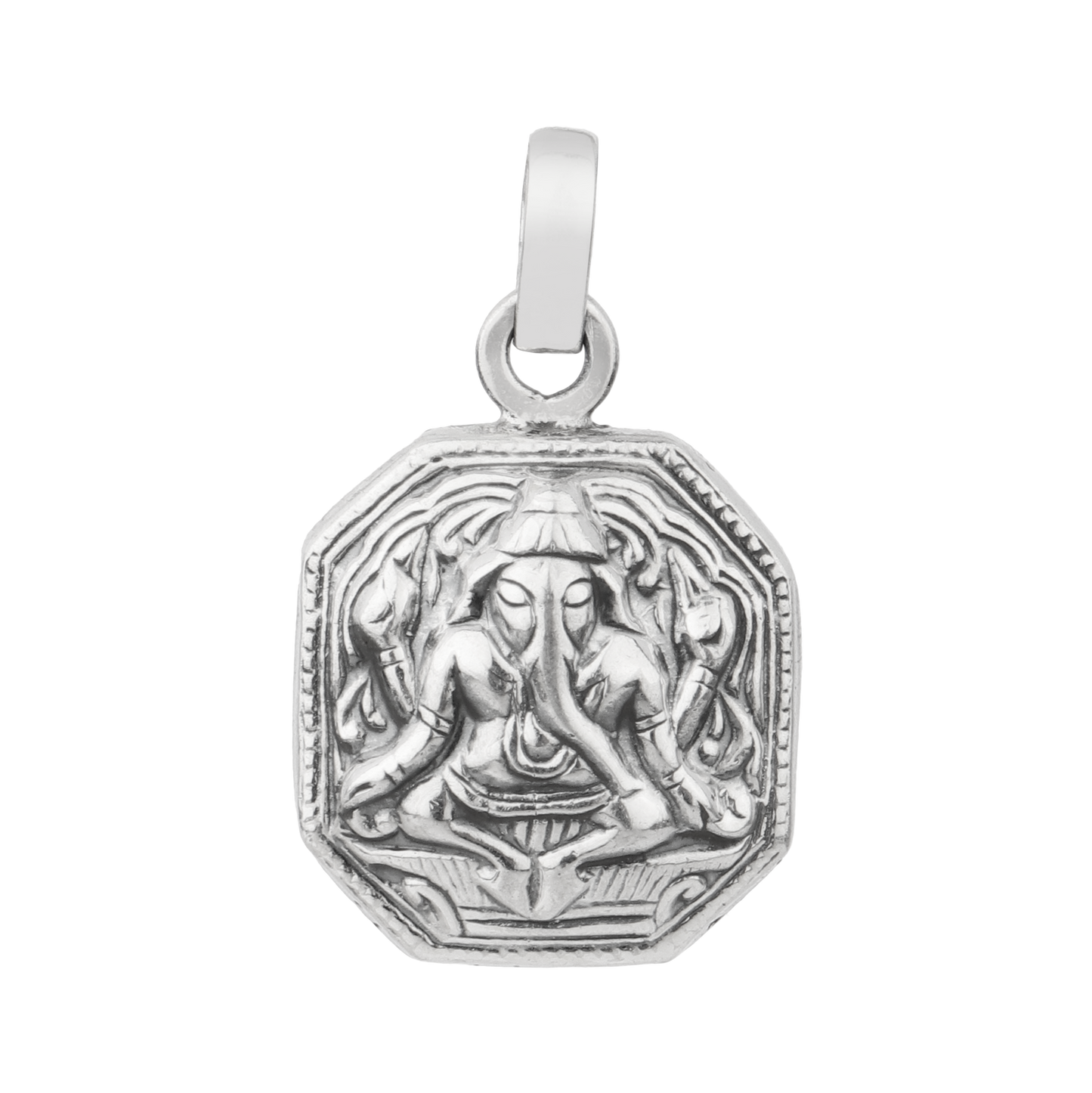 Ansha Lord Ganesha Silver Pendant