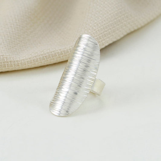 Ethereal Diya Silver Ring