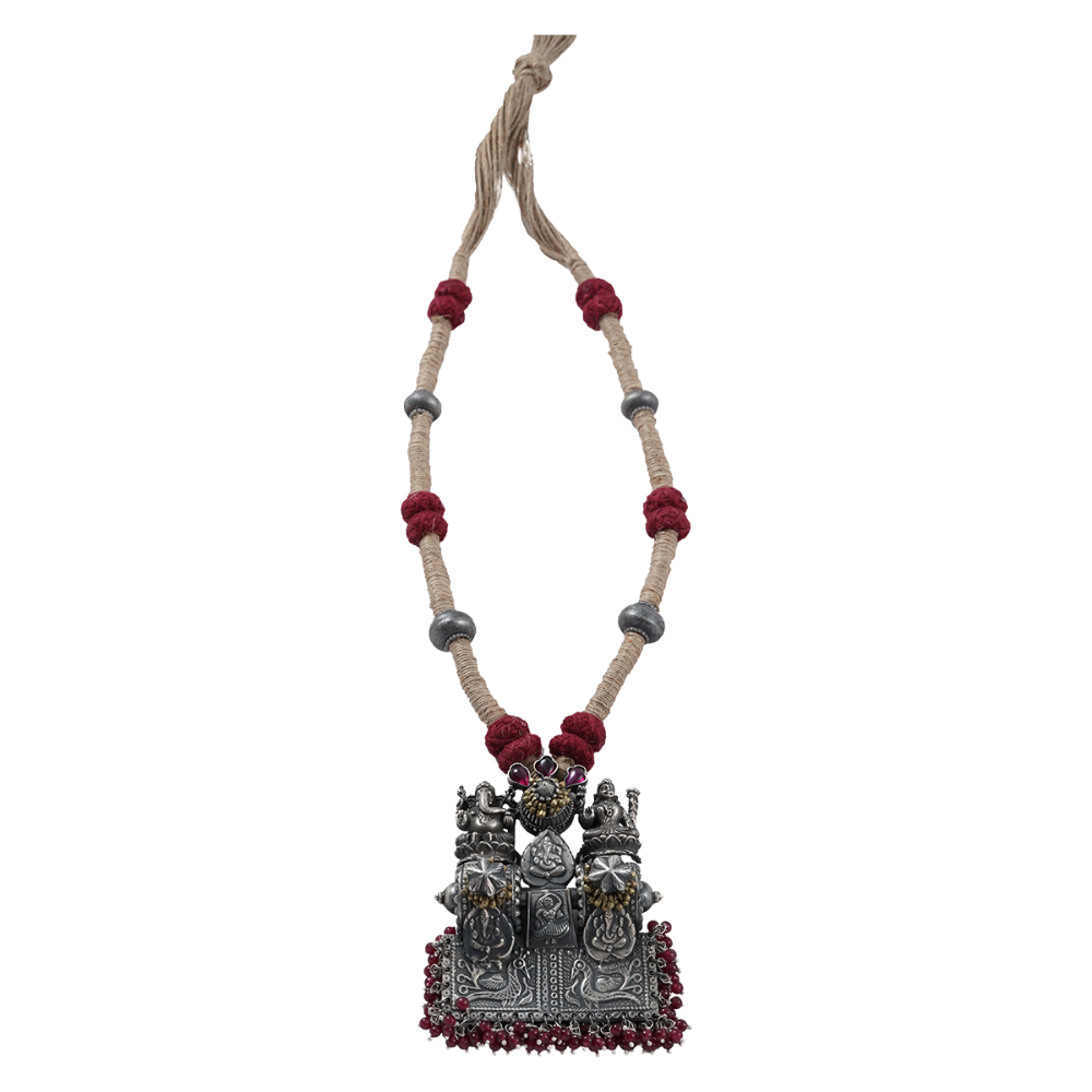 Pakhi Silver Pendant Necklace