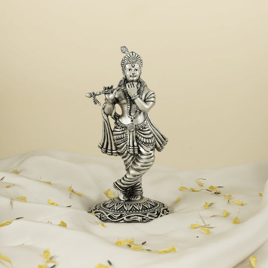 Ravishing Murlidhara Silver Idol