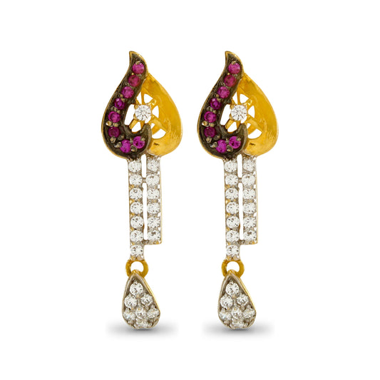 Karvika Gleaming Gold Earrings