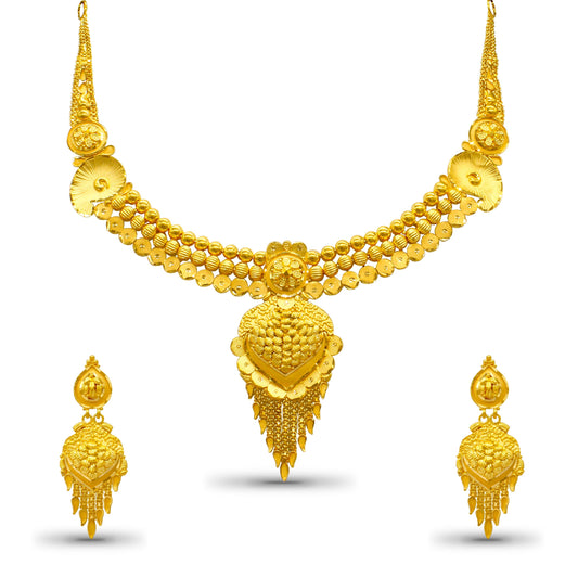Surya imposing Gold Necklace Set