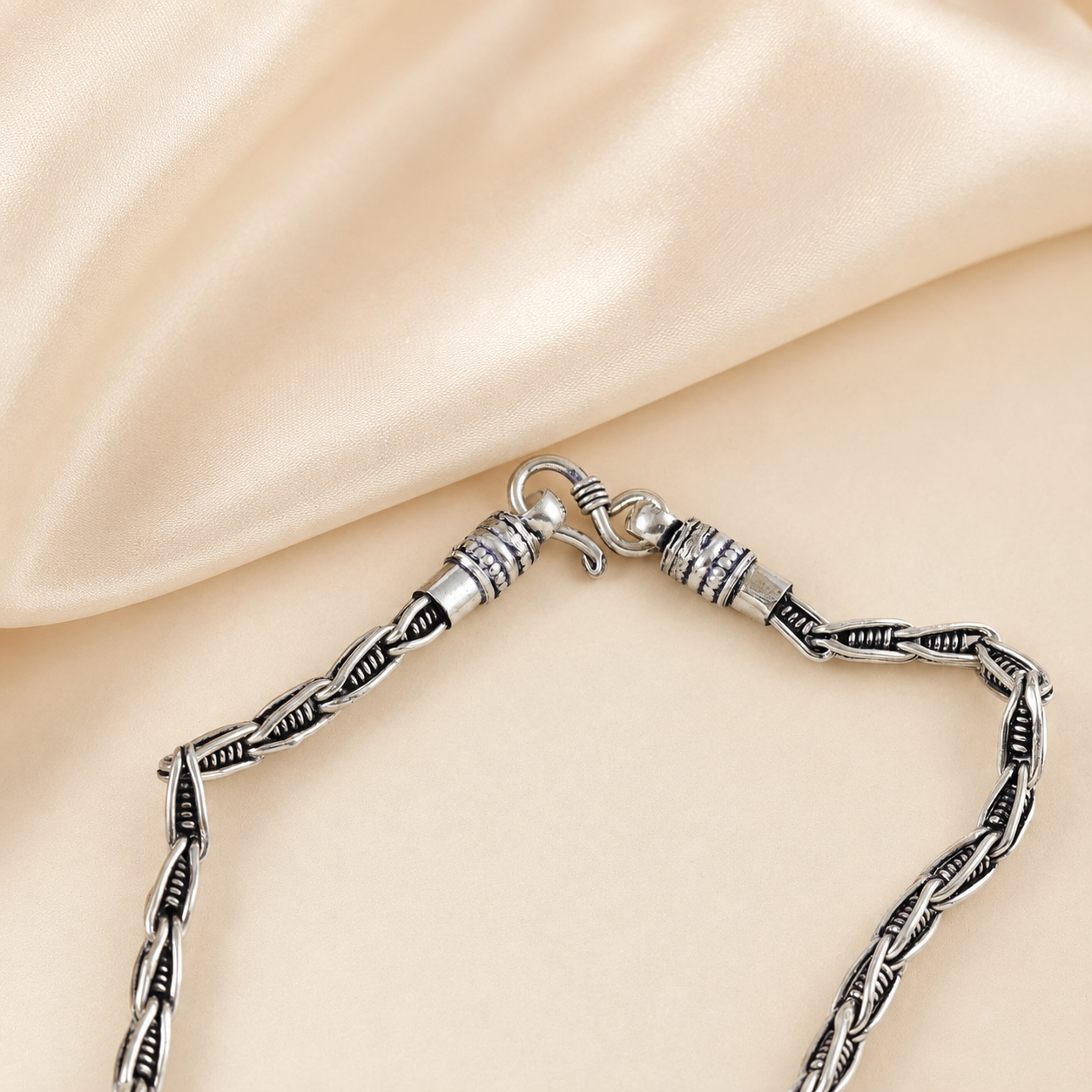 Elite Spiral Silver Chain For Him