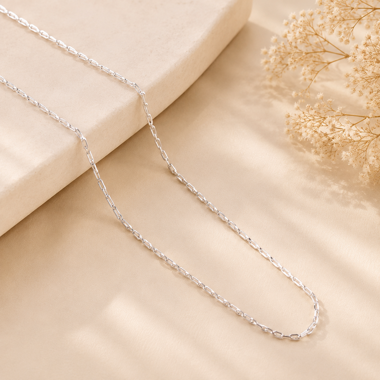 Silken Loop Silver Chain For Him
