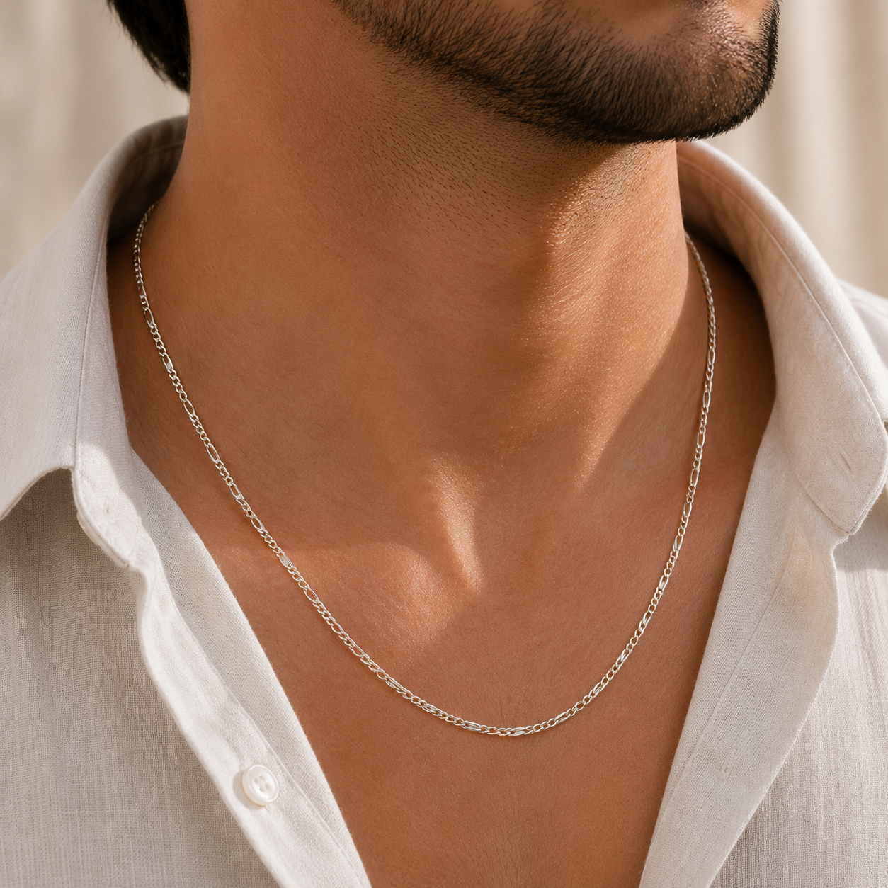 Elegant Harmony Silver Chain For Him