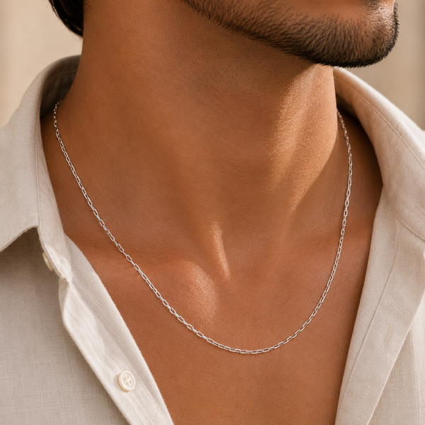 Nova Link Silver Chain For Him
