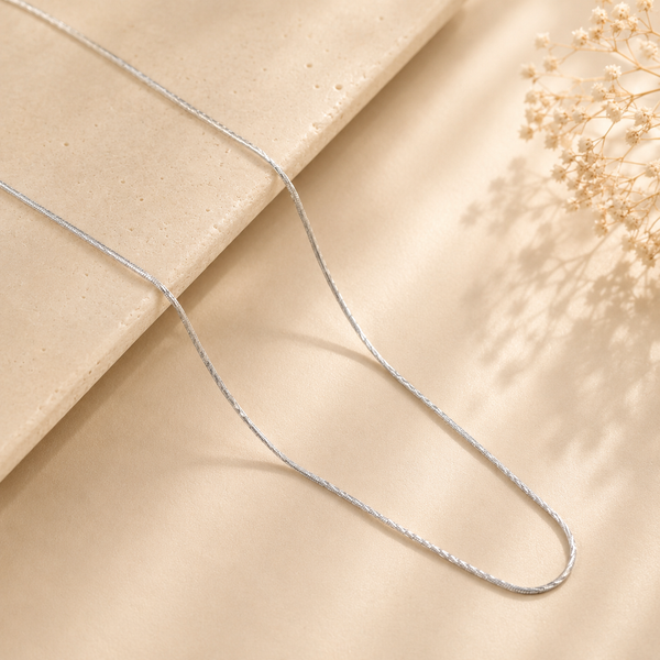 Smooth Flow Silver Chain For Him