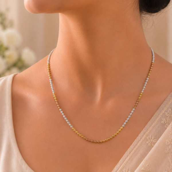 Shimmer Bead Gold Chain