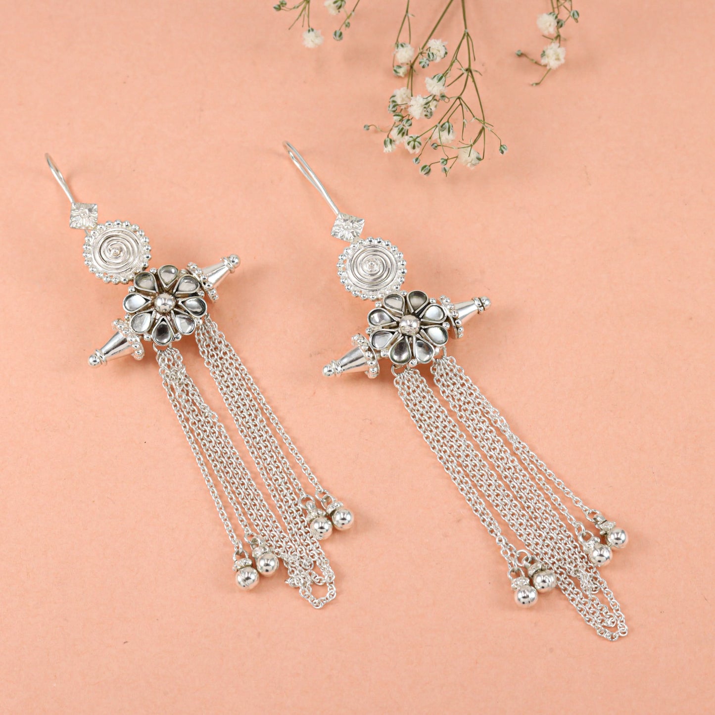 Prishta Elegant Silver Earrings