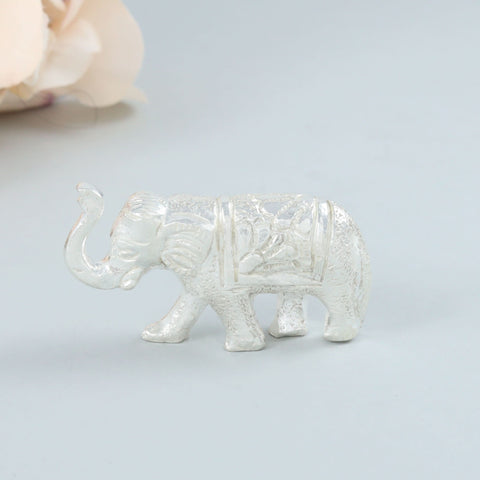 Classy Silver Elephant Idol