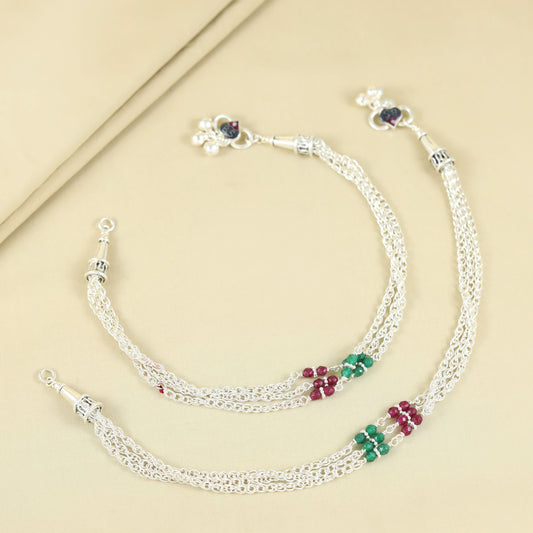 Tanvi Silver Anklets