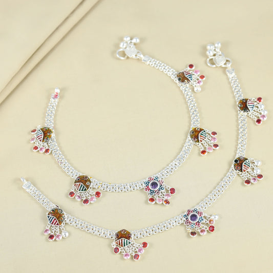 Bharati Silver Anklets