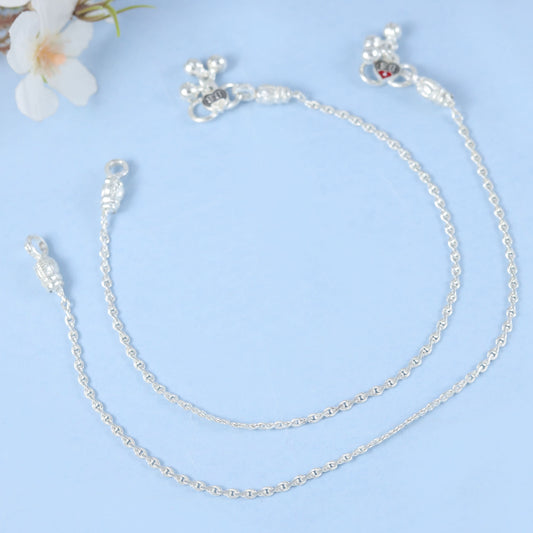 Ananya Silver Anklets