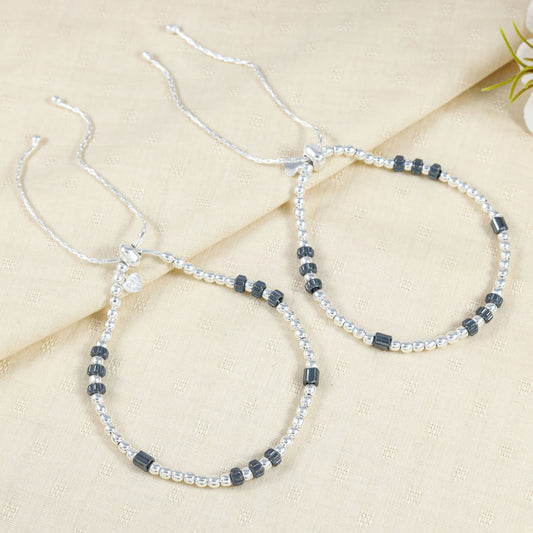 Ashrit Silver Anklets