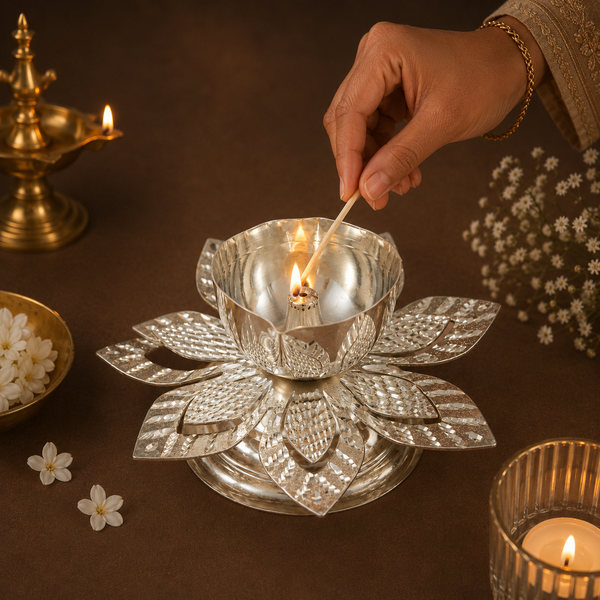 Precious Silver Diya