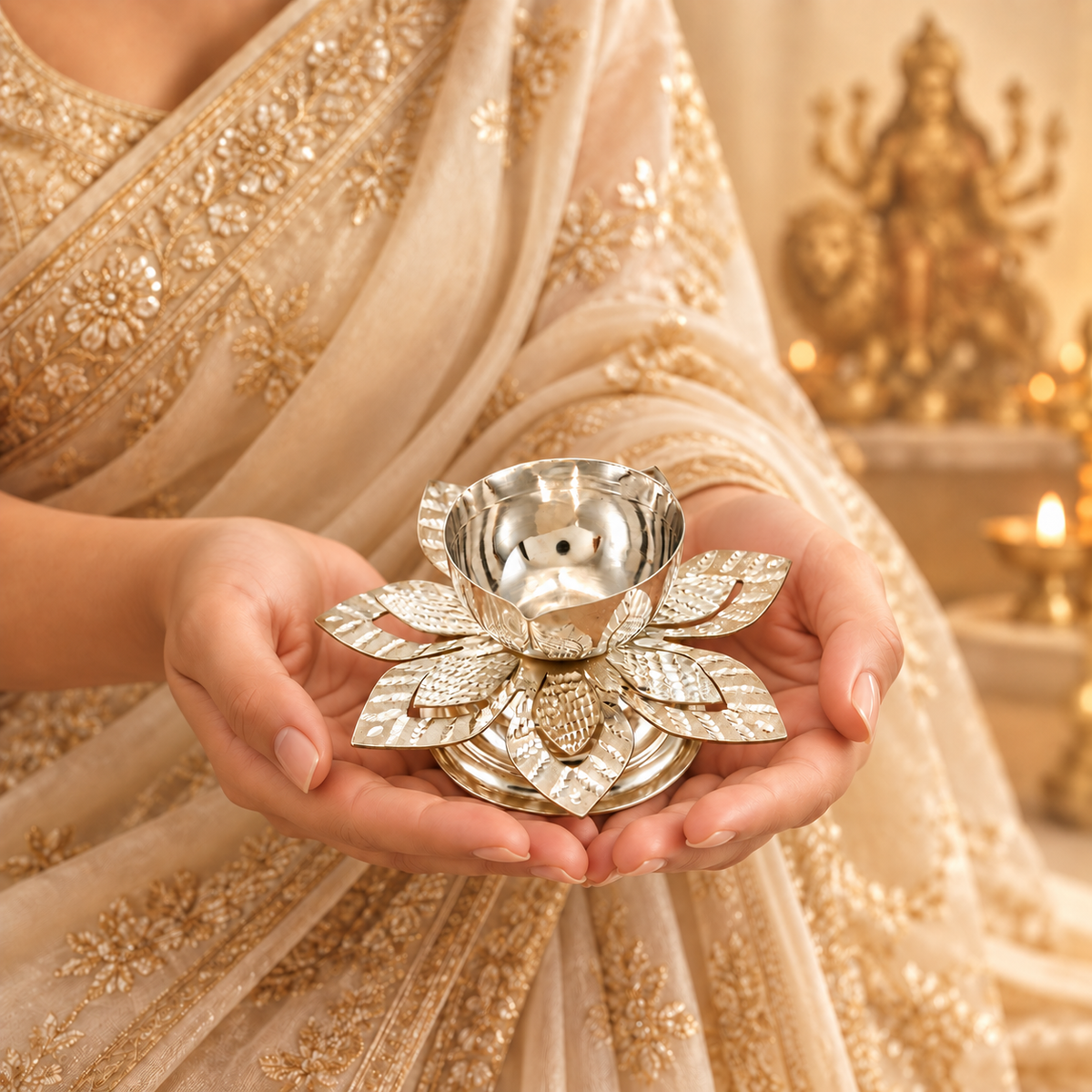 Precious Silver Diya