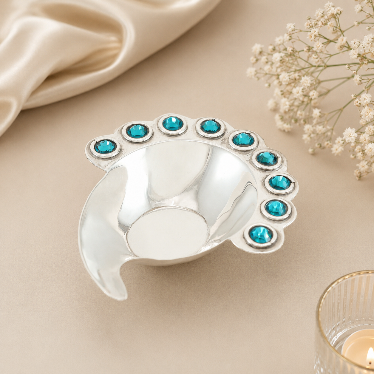 Trendy Sterling Silver Diya