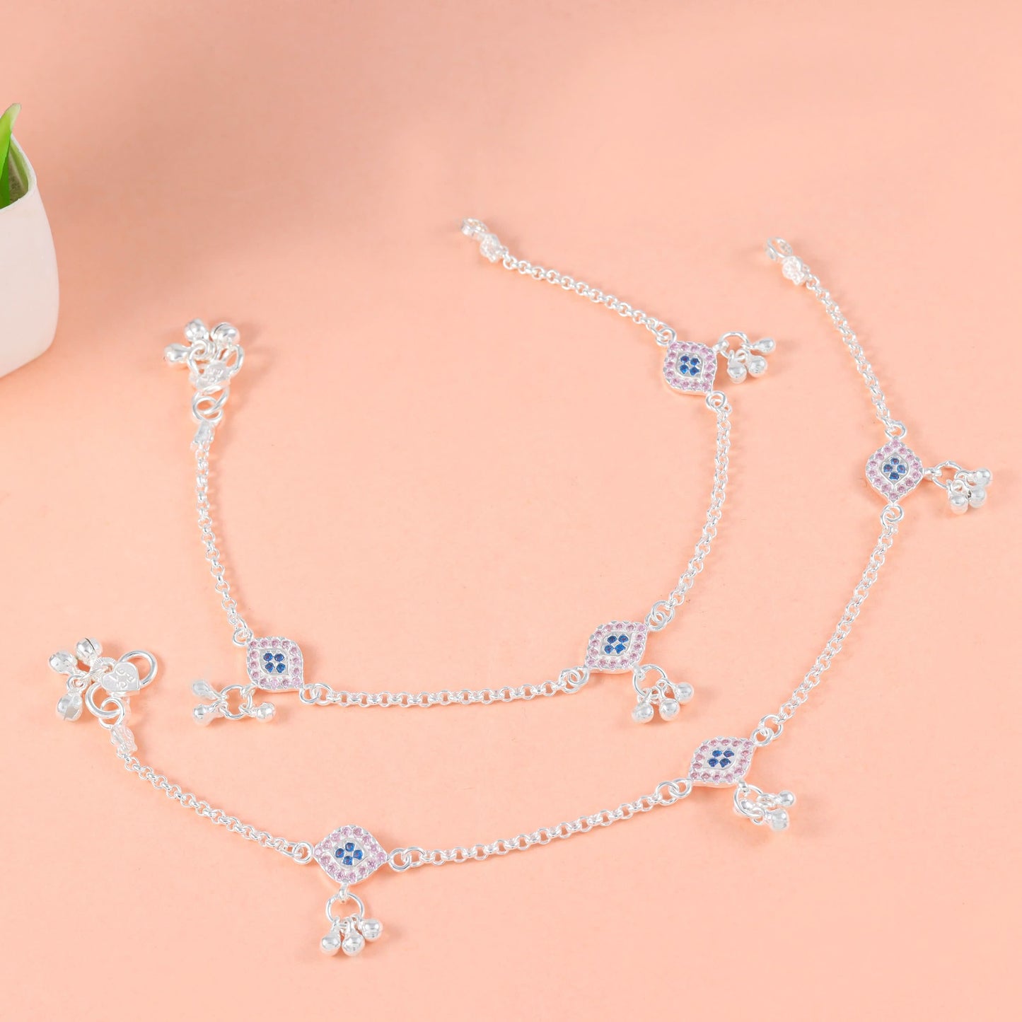 Amelia Silver Anklets