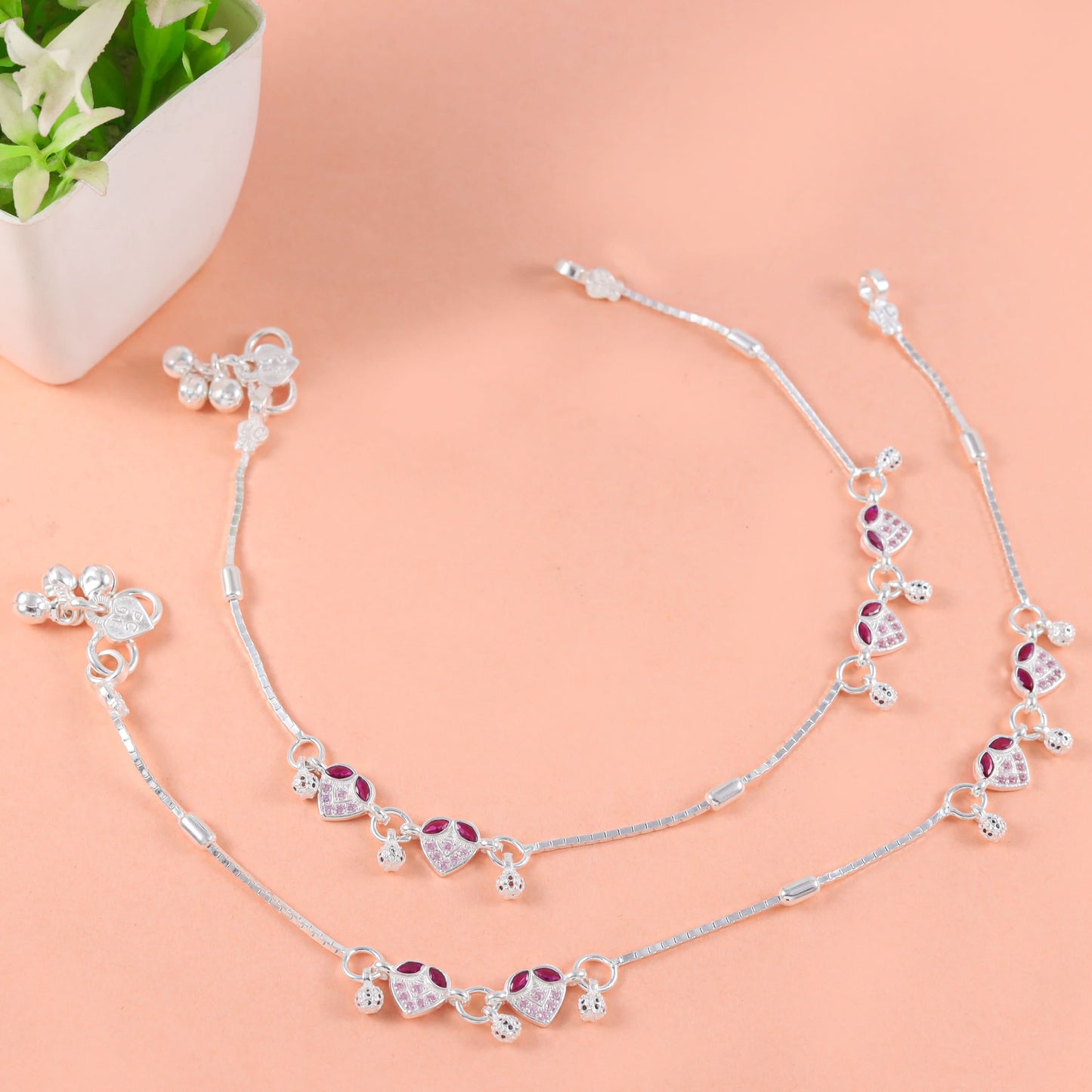 Bhuvi Silver Anklets