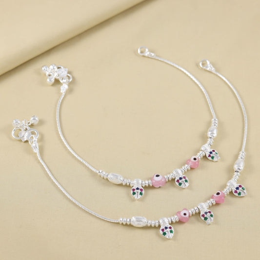 Heena Silver Anklets