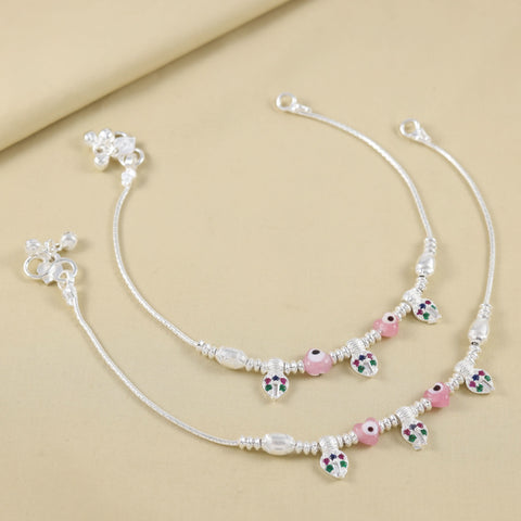 Heena Silver Anklets