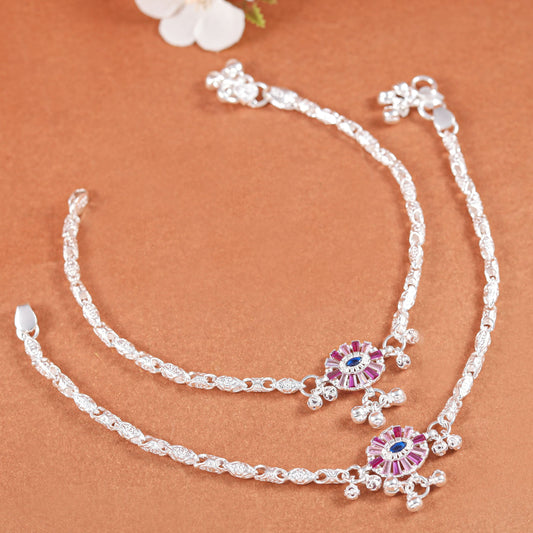 Khushi  Silver Anklets